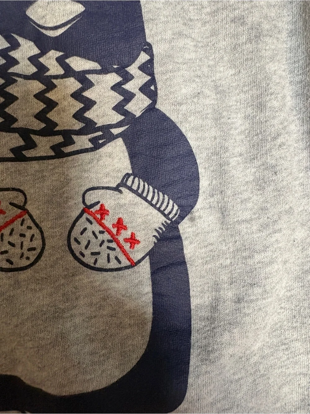 Carter's Light Gray Sweatshirt with Navy Trim